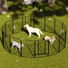 40  Dog Playpen Crate 8 Panel Fence Pet Playpen Exercise Cage  Tool-free Setup