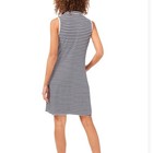 Msk Blue   White Stripe Collared Knit Dress Large Zipper Dress Size 2x