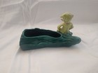 Vintage Gliner 1951 California Pixie Elf Sitting On Log Pottery Planter Vase