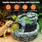 Mixjoy 2 In 1 Reptile Water Fountain With Food Dish 550ml  Terrarium Reptile Wat