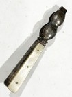 Antique 18th 19th Century Cast Iron Lobster Cracker With Mother Of Pearl Inlay 