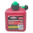 Briggs   Stratton Gas Can  1  Gallon Red Gas Can With Smart Fill Gas Can Spout 