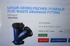 Georg Fischer 52-6326 Fuseal Y Pp 45 Deg Wye 3x3x2  Acid Waste Drainage Fitting