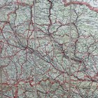 Antique Vintage 1920s French Map A Taride Pyrenees Linen Backed Wall Art 34x27