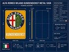 Alfa Romeo Kundendienst     Heavy Metal Sign     40    60 Cm  15 7       23 6    