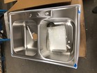 33x22 Drop In Double Bowl 18 Gauge Stainless Steel Kitchen Sink 33  X 22  X 9 