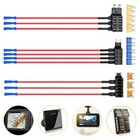10x Car Add-a-circuit Fuse Adapter Kit Standard mini low Profile Tap Blade Fuse