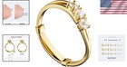 Eletiuo 9pk Filled Gold Metal Ring Guard invisible Ring Size Adjuster Set