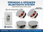 4  Herdio 2-way Bluetooth Ceiling Speakers   In Wall Amplifier Receiver 3 Sizes