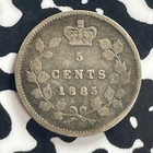 1885 Canada 5 Cents Lot t7895 Silver 