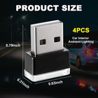 4 Pcs Usb Led Car Interior Atmosphere Lamp  Portable Mini Led Night Light  Plug-