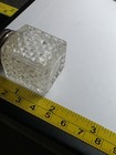Vintage Mini Glass Salt   Pepper Shakers W  Silver Plated Tray