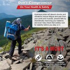 2x Hiking Trekking Poles Nordic Walking Sticks Adjustable Anti-shock Alpenstock