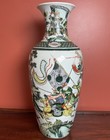Large Antique Chinese Famille Verte Vase
