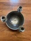 Triple Leg Antique Brass Zinc Candle Holder Centerpiece  see Description 