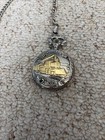 Vintage Inspired Quartz Steam Engine Train Packet Watch With Chain       