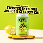 Popwell Lemon Lime Caffeinated Better-for-you Prebiotic Soda  12oz Can  12 Pack 