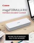 Canon Imageformula R10 Portable Document Scanner Usb Powered Duplex 20 Sheet