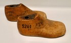 Vintage Pair Child s Wood Shoe Forms Cobbler s Mold  5 1 2  Empire Branch 1948