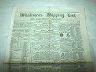 New Bedford June 15  1858 Whalemen s Shipping List Newspaper  Whaling News