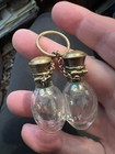 Double Miniature Art Nouveau Perfume Bottles With Finger Ring