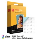 Kodak 2x3    Premium Zink Photo Paper - 100 Sheets Sticky Backed Photo Paper