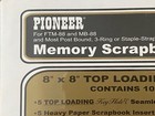 New Pioneer 8  X 8  Top Loading Black Refills Memory Scrapbooks Rmb-88