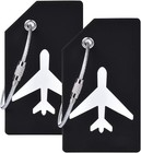 2x Silicone Luggage Tag W  Name Id Card Perfect To Quickly Spot Luggage Suitcase