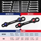 Workpro 2-piece 12-in-1 8-19mm Metric   5 16 -3 4  Sae Multi-size Wrenches New