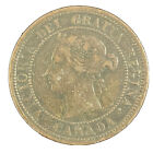 1881 H Canada One 1 Cent Canadian Large Penny Queen Victoria Bronze Patina Km  7