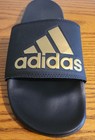 Adidas Adilette Comfort Slides Mens Size 10 Black Metallic Gold - New no Box