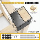 8pcs Workbench Brackets Kit 3-way Right Angle Corner Brackets For Diy Deck Table