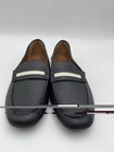 Bally Karlos Leather Loafers In Black Leather Signature Bally Stripe Size 9 5
