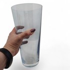 Translucent Blue Glass Vase 10  Tall Modernist Decor Flower Vase Home Decor