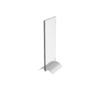 4 X 9 Acrylic Sign Holder With Aluminum Base  Double-sided  Bottom Insert - Clea