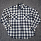 Vtg 80s Arrow Shelter Bay Shacket M Button Up Wool Lined Plaid Shirt Jacket