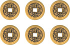 6pcs I Ching Coins  1 1 Inch Brass Chinese Feng Shui Fortune Lucky Coin For D   