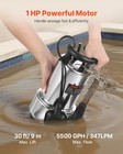 Vevor 1 Hp Submersible Sump Pump Sewage Pump 5500 Gph 30 Ft Stainless Steel