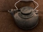 Antique Vintage Primitive Heavy Cast Iron Tea Pot Cookwear