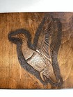 Old Vintage Oak Carved Duck Hanging Plaque   Sculpture Folk Art Style