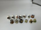 Lot Of 13 Souvenir Thimbles Vairious Sizes