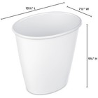 Sterilite 1 5 Gallon Oval Vanity Trash Can  Plastic  Bathroom  White