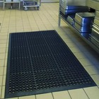 Heavy Duty Floor Mat Anti Fatigue Kitchen Bar Rubber Drainage Black 36  X 60 