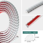 Flexible White Pvc Wall Molding Trim Self-adhesive  0 47in 0 28in  10ft Roll 