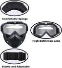 2 Pack Airsoft Mask Full Face  Paintball Mask motorcycle One Size  Clear 