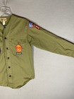 1960s Olive Green Boy Scout Uniform Shirt Ls 13 Vintage Slc Council Utah