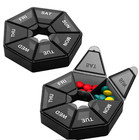 Round 7 Day Pill Box Organizer For Medicine Travel Case Holder Weekly