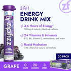 Zipfizz Daily Energy Drink Powder  Grape  20 Pack   3-in-1 Sustained Energy  Rap