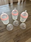 Comotomo Silicone Baby Bottle Pack Of 3 In Pink  8 Oz   All In Perfect Cond 