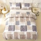 Twin Comforter Set 2 Piece Soft Microfiber All Season Quilted Luxury Bedding Set